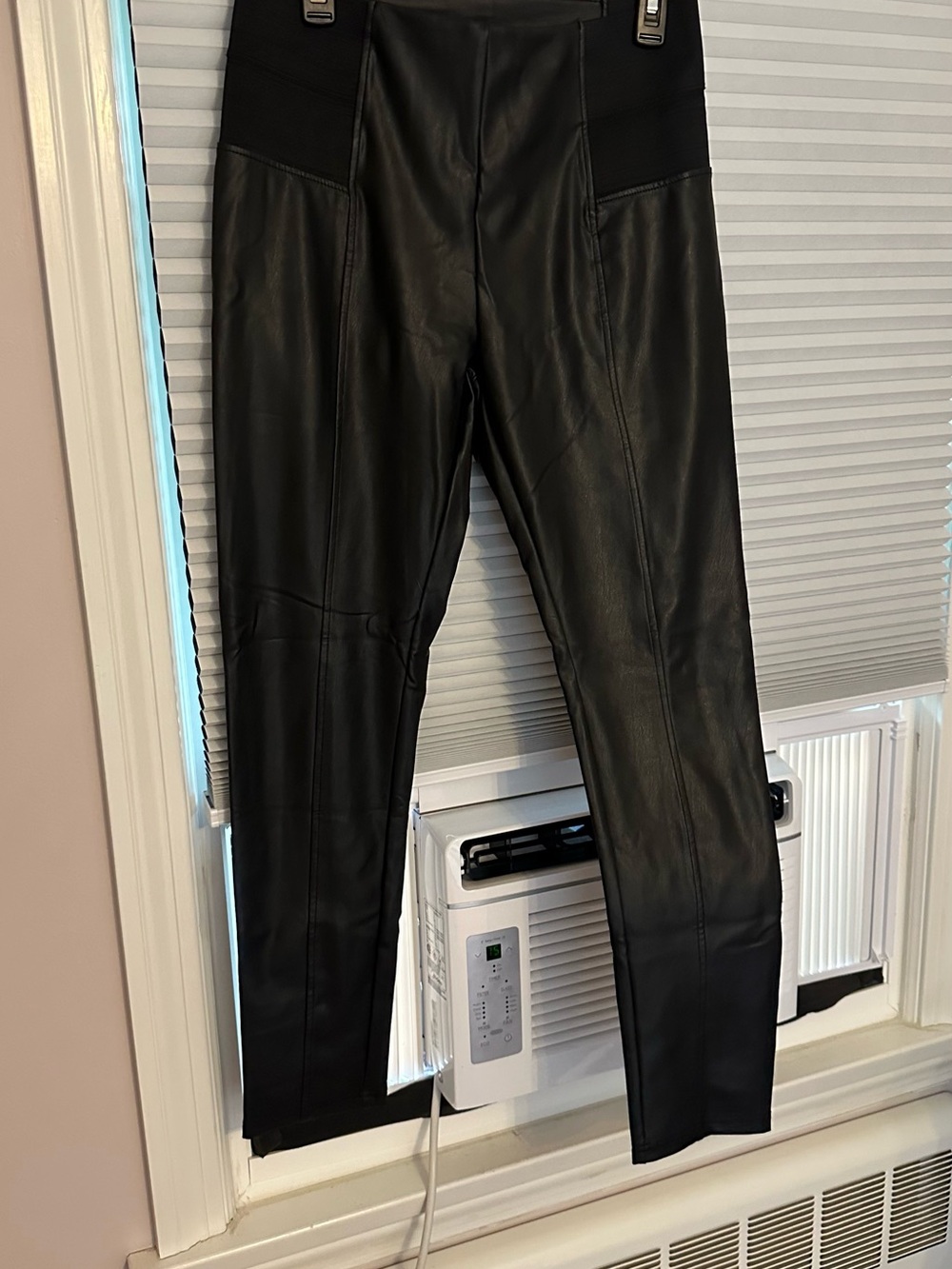 Black Vegan Leather Leggings
